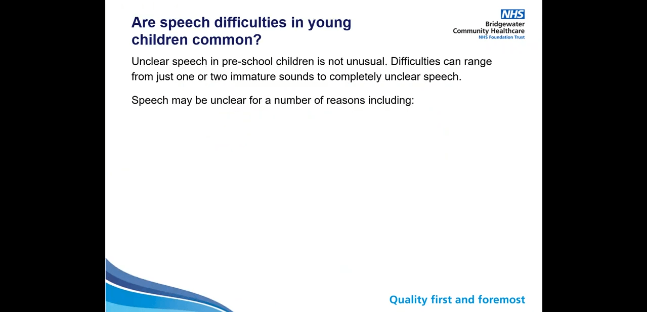 Speech Difficulties in Young Children