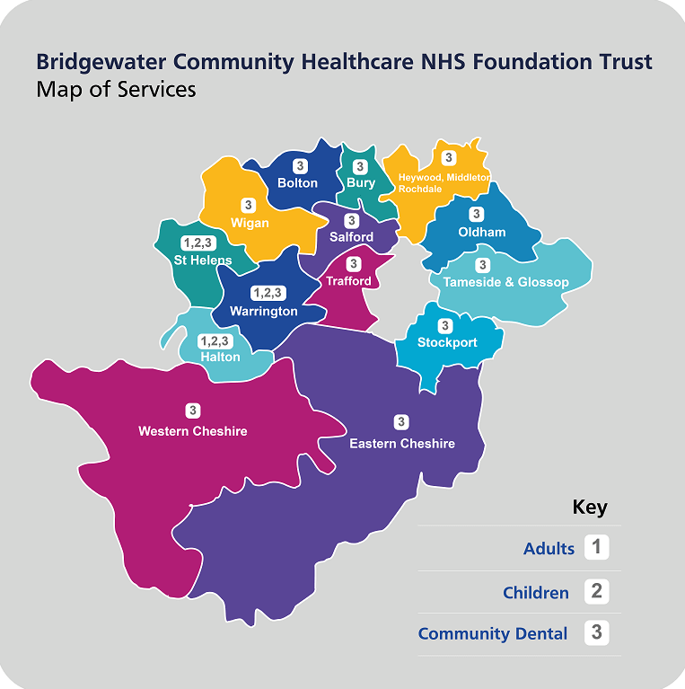 Bridgewater NHS Map