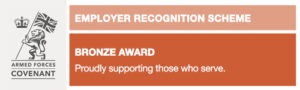 Defence employer recognition scheme bronze award banner