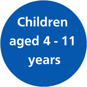children aged 4 to 11 years