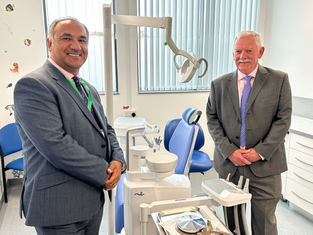 Nikhil Khashu (CEO) and Martyn Taylor (Chair) inside one of the three clinic rooms